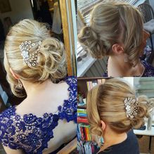 Woman With Her Hair Done for Her Wedding