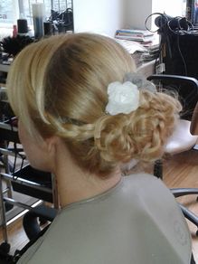 Woman With Her Hair Done for a Wedding